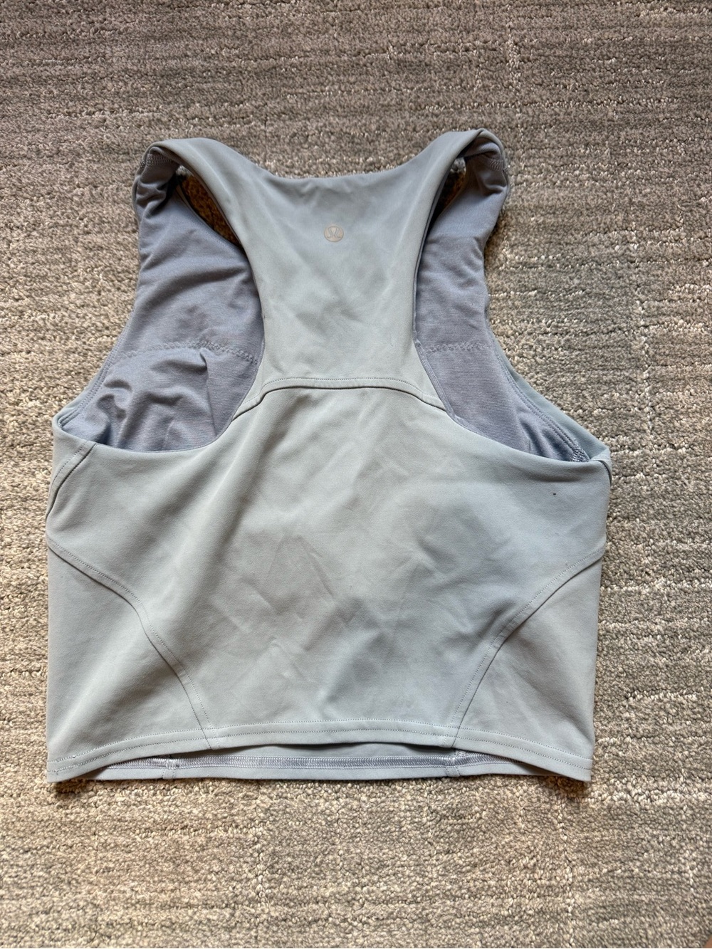 Light Grey Racerback Cropped Tank - Picture 2 of 4